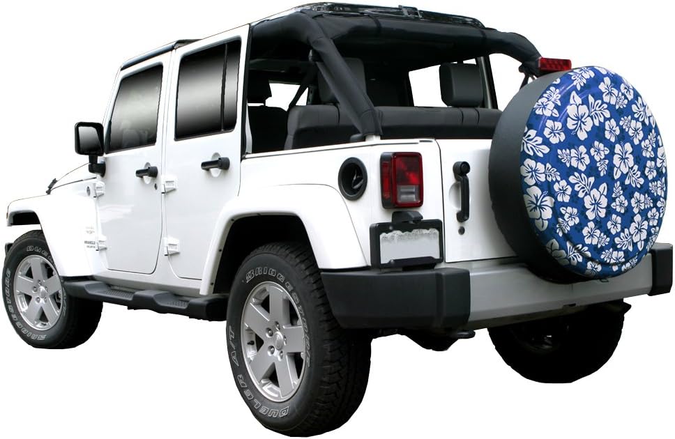 Blue Hawaiian Print Rigid Tire Cover P880