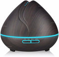 400ml Mini Ultrasonic Essential Oil Diffuser Wood Grain Cool Mist Humidifier 14 Color Lights G996317
