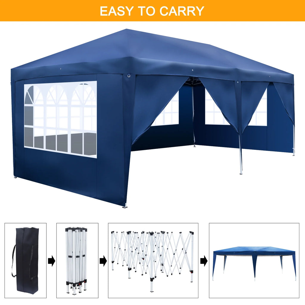 10' x 20' Pop Up Canopy Tent with 4 Side Walls S5359