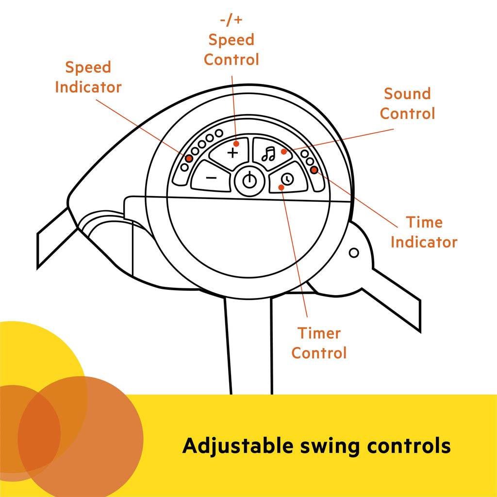 Portable Compact Baby Swing with Toys F691