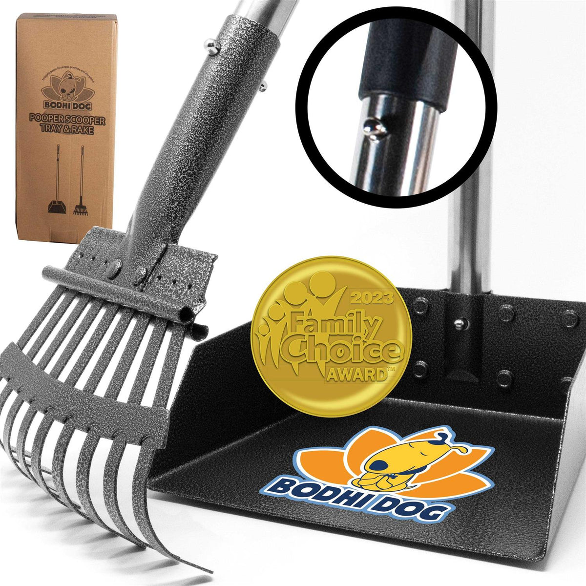 Metal Long Handle Tray and Rake Pooper Scooper W201