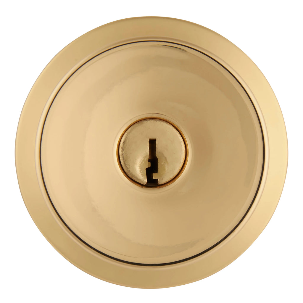 Keyed Entry Doorknob Polished Brass Twin Pack A436020