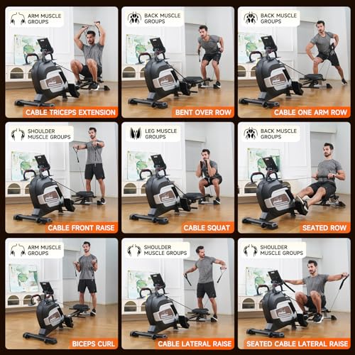 Magnetic Rowing Machine 360 LB Weight Capacity Folding Rower with Tablet Holder Z7542