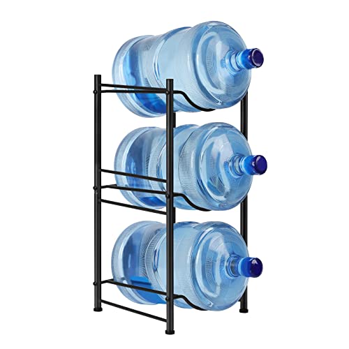 Black 3 Tier Heavy Duty Water Jug Storage Rack Y474551