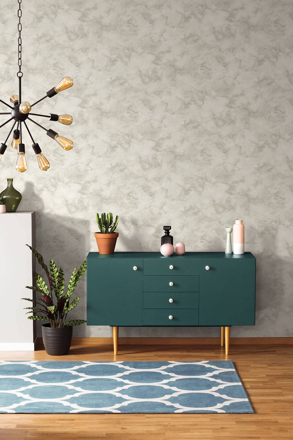 White Pressed Petioles Wallpaper Y495