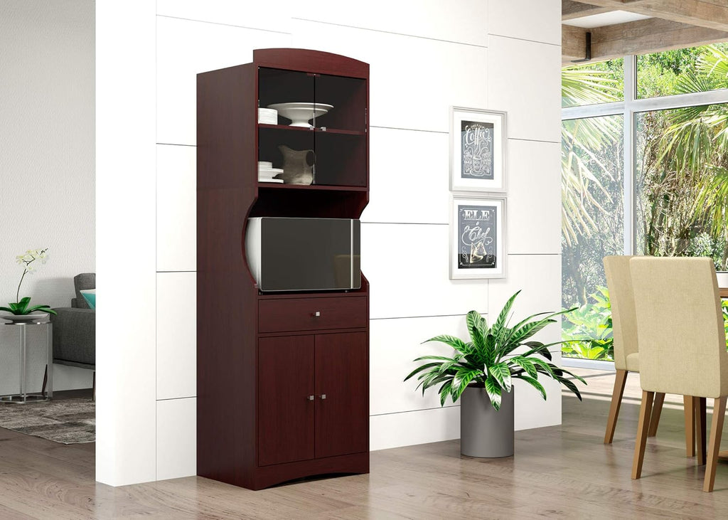 Grey Microwave Stand with Cabinet K69429