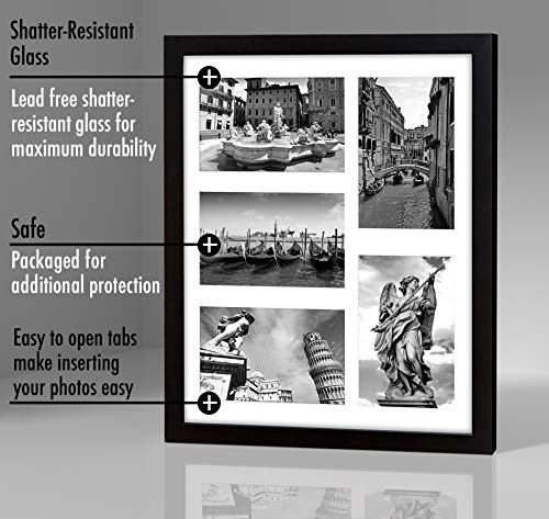 11x14 Collage Picture Frame with Shatter-Resistant Glass - Black R1360