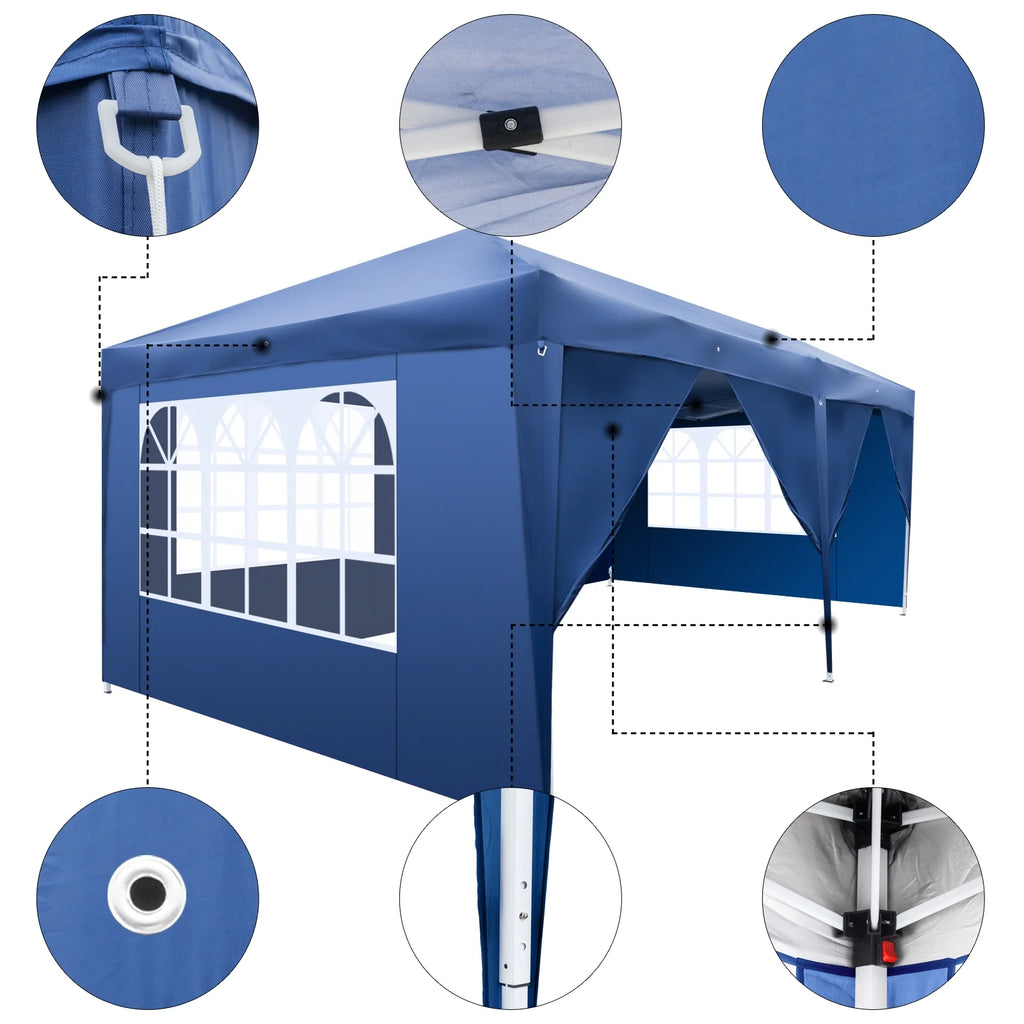 10' x 20' Pop Up Canopy Tent with 4 Side Walls S5359