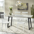 White Wood Dining Chair Set of 2 J6127