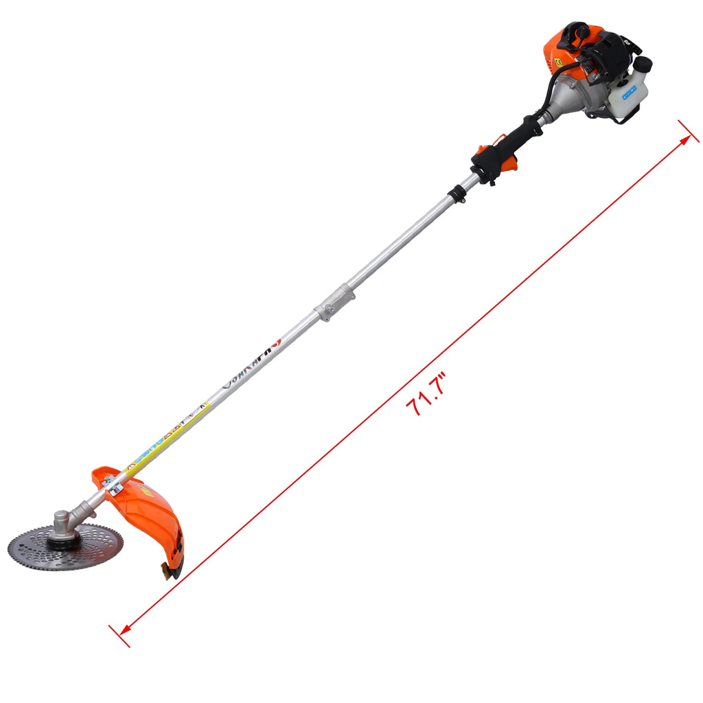 10 in 1 52CC 2-Cycle Garden Tool System with Pole Saw, Hedge Trimmer, Grass Trimmer, and Brush Cutter P7884