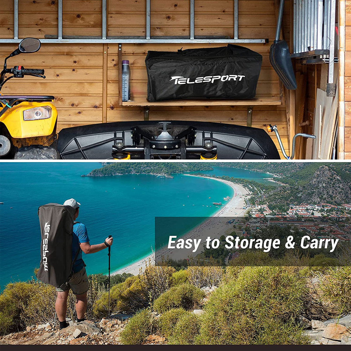 Black Inflatable Paddleboard with Accessories J612