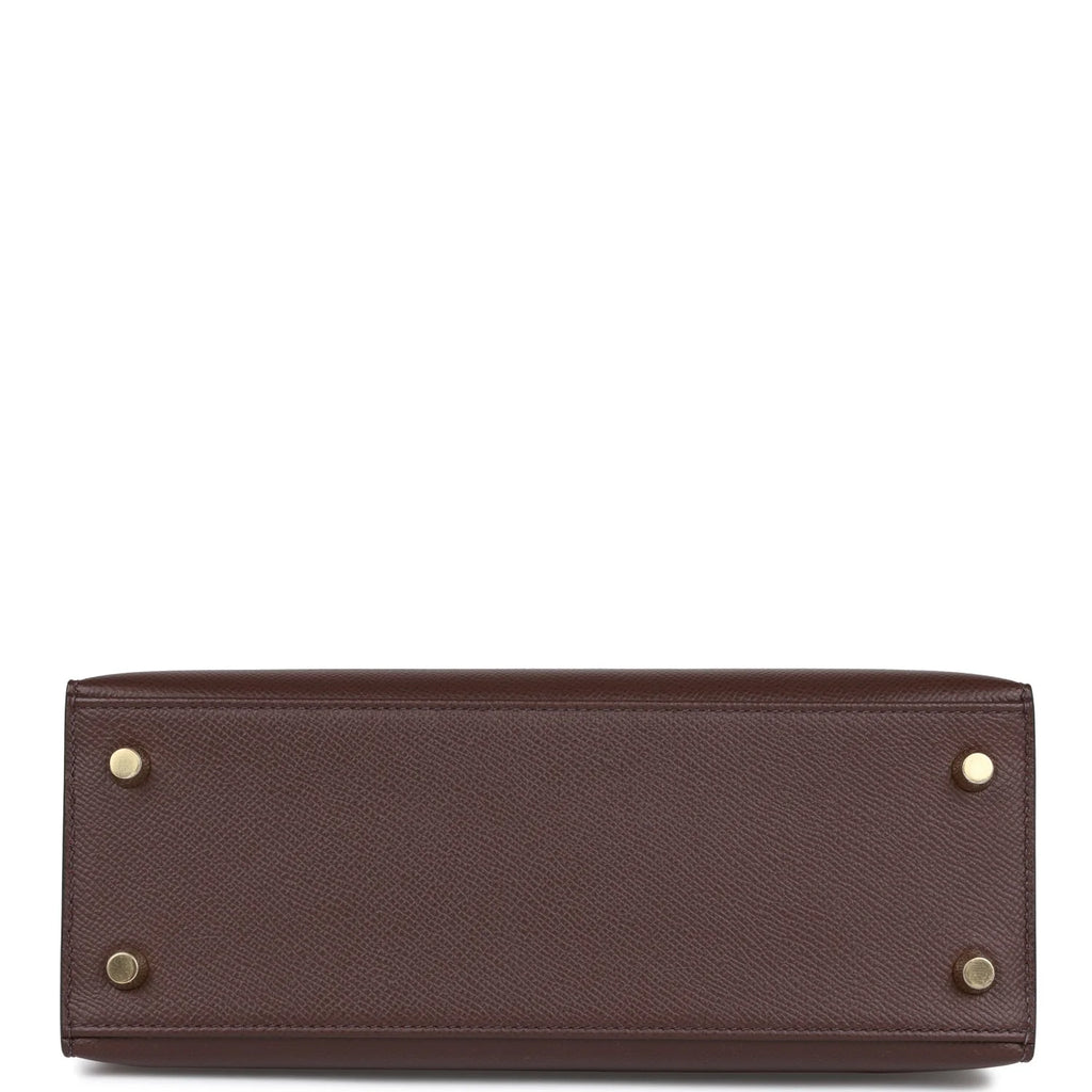 Kelly 25 Rouge Sellier Epsom Gold Hardware Handbag G49596