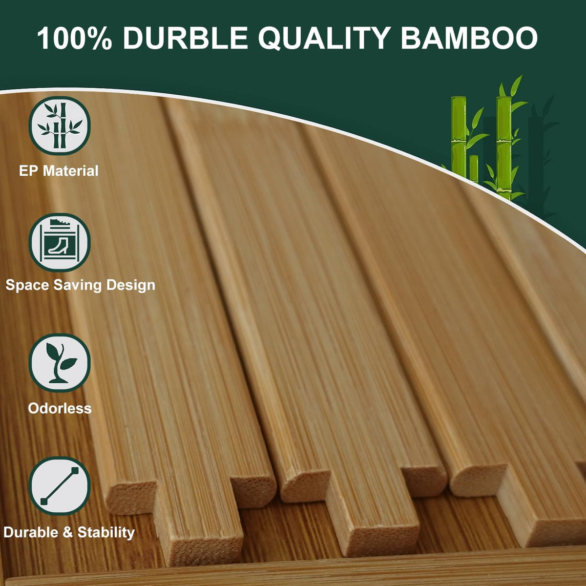 5 Tier Narrow Bamboo Shoe Rack W62932