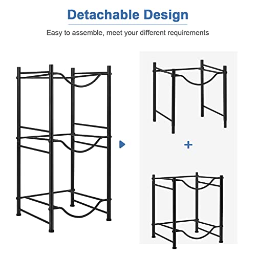 Black 3 Tier Heavy Duty Water Jug Storage Rack Y474551