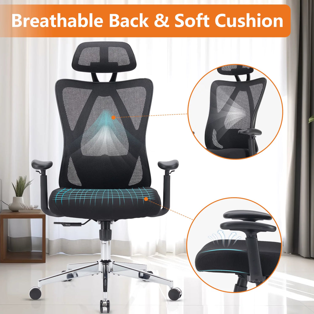 High Back Ergonomic Mesh Office Chair with Headrest O43431