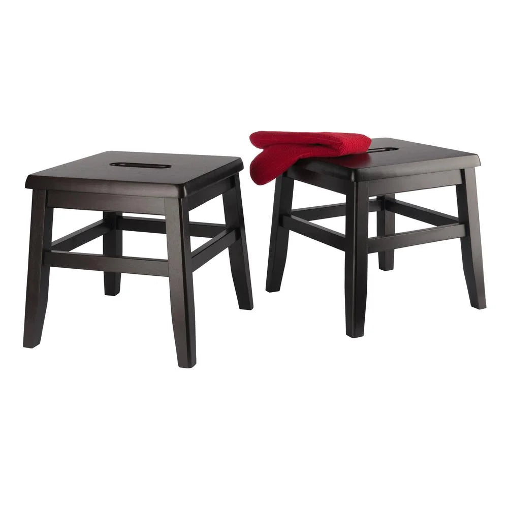 2-Pc Wood Stool Set H32376