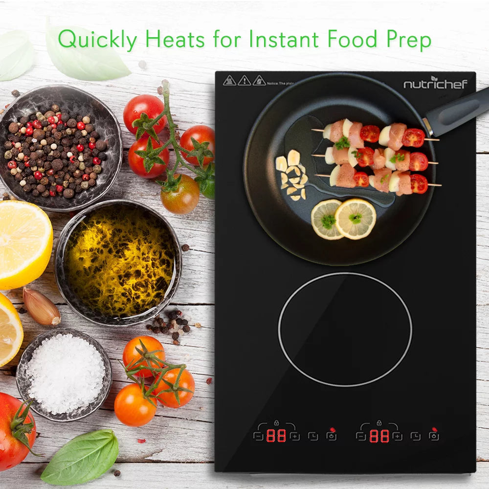 1800W Dual Induction Countertop Cooktop Burner E6302
