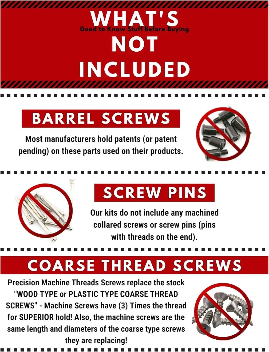 Stainless Steel Screw Kit Pack of 2 X784578