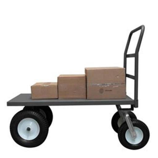 46 in. Platform Trucks with Pneumatic Casters Gray P377
