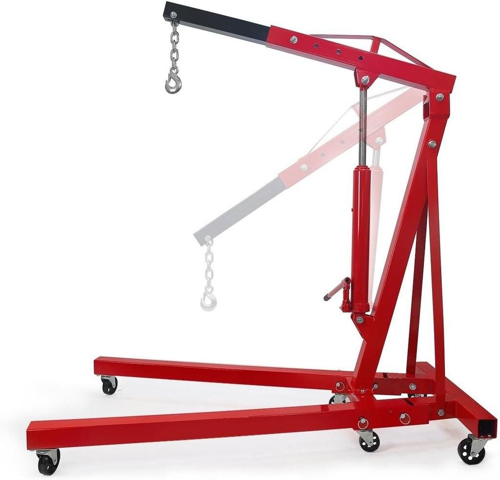 Red 2 Ton Folding Engine Hoist Stand A557