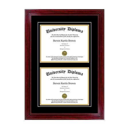 Double Diploma Frame with Double Matting V504