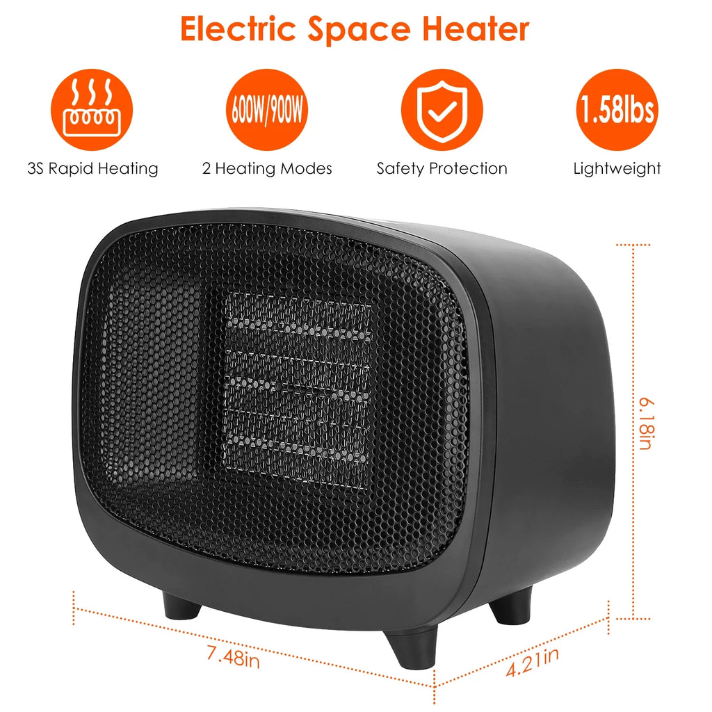 900W Electric PTC Ceramic Heater with Overheating Tip Over Protection R266817