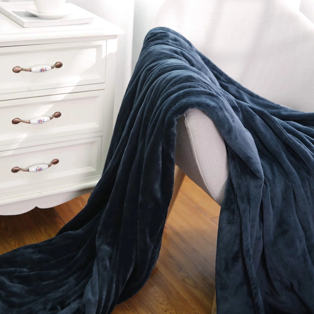 Electric Heated Blanket Twin Size Blue A5081