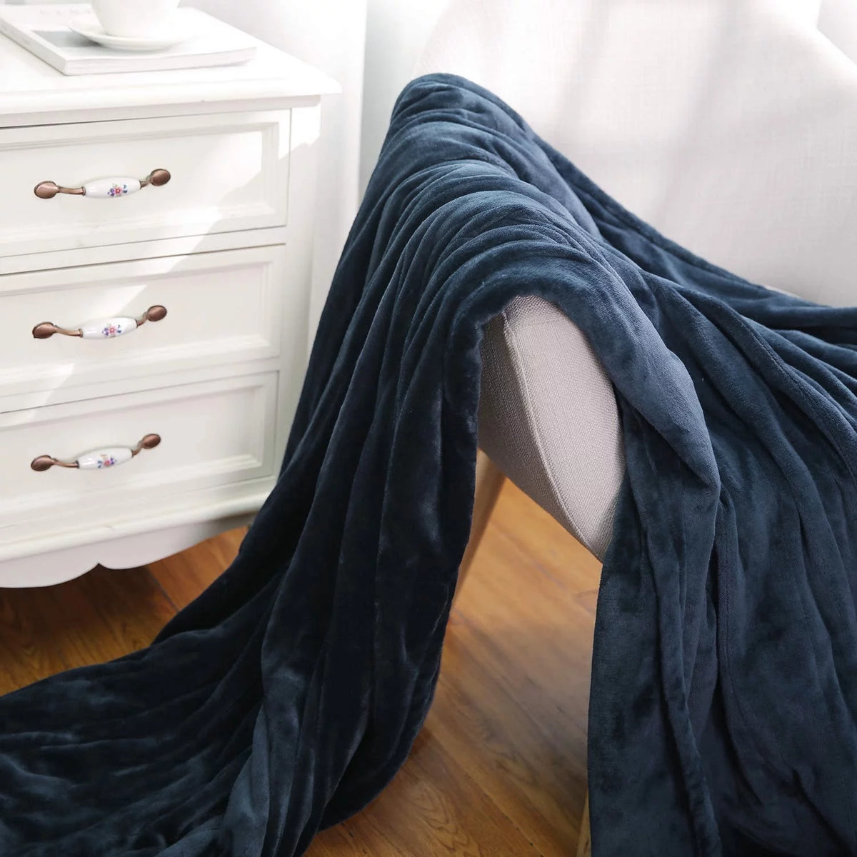Electric Heated Blanket Twin Size Blue A5081