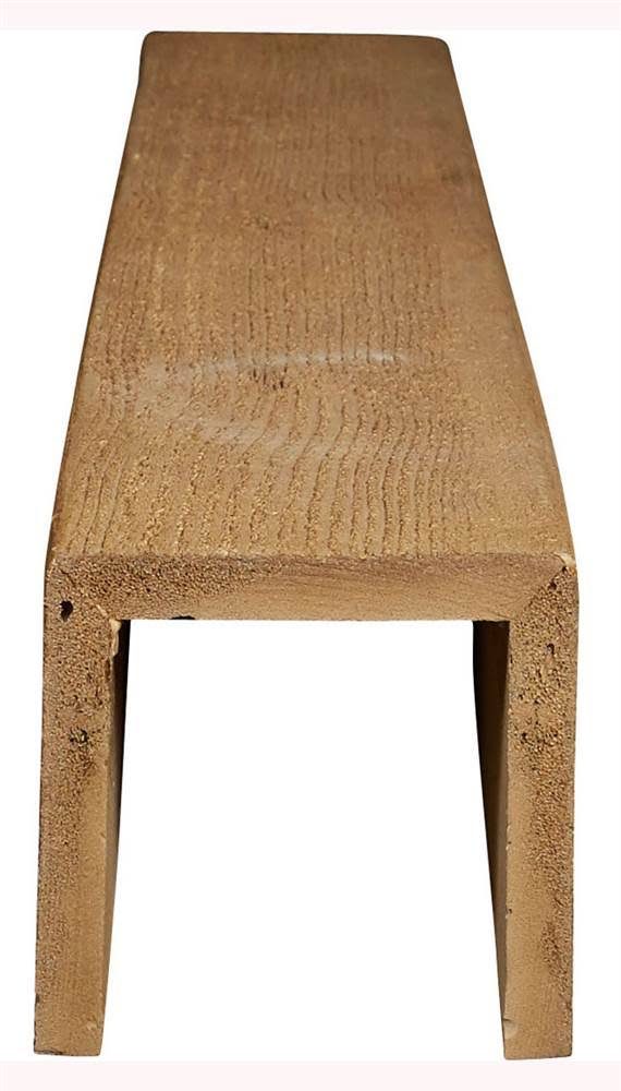 6x22W x 6x22H x 10&L 3-Sided Rough Sawn Faux Wood Ceiling Beam Z375