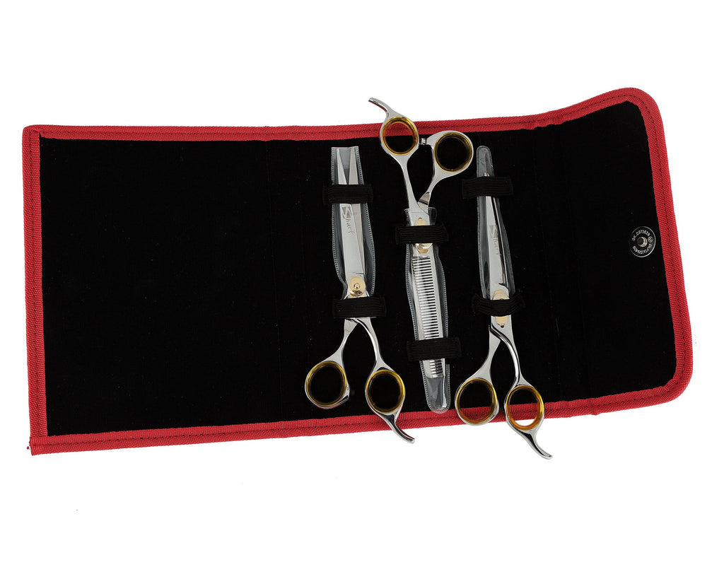Pet Shears Kit with Thinning Scissors and Curved Shear Z138973