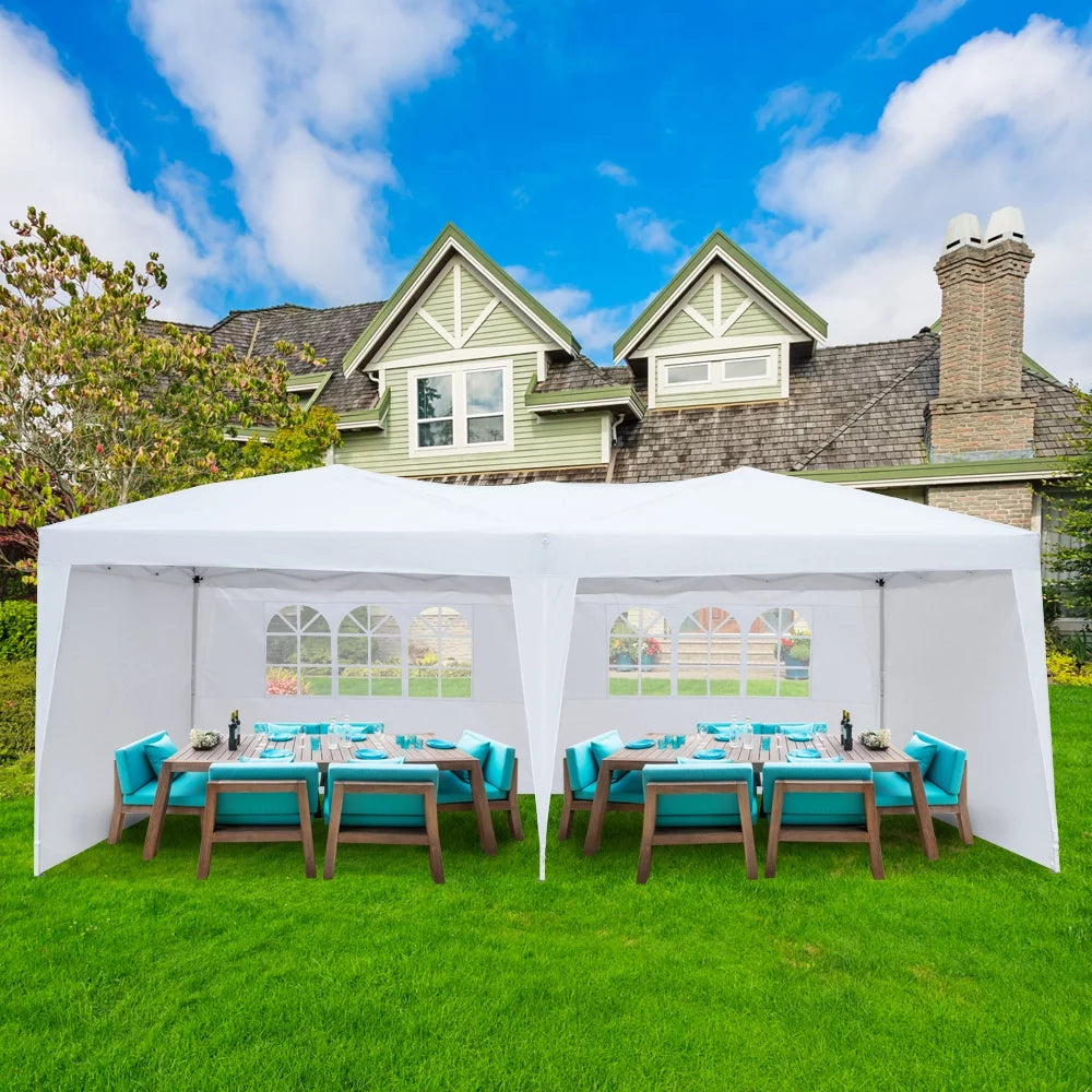 10' x 20' Pop Up Canopy Tent with 4 Side Walls S5359
