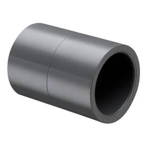 8 PVC Coupling Soc Sch40 Gray A68610