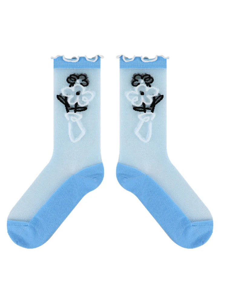 Printed Sheer Stockings P809690