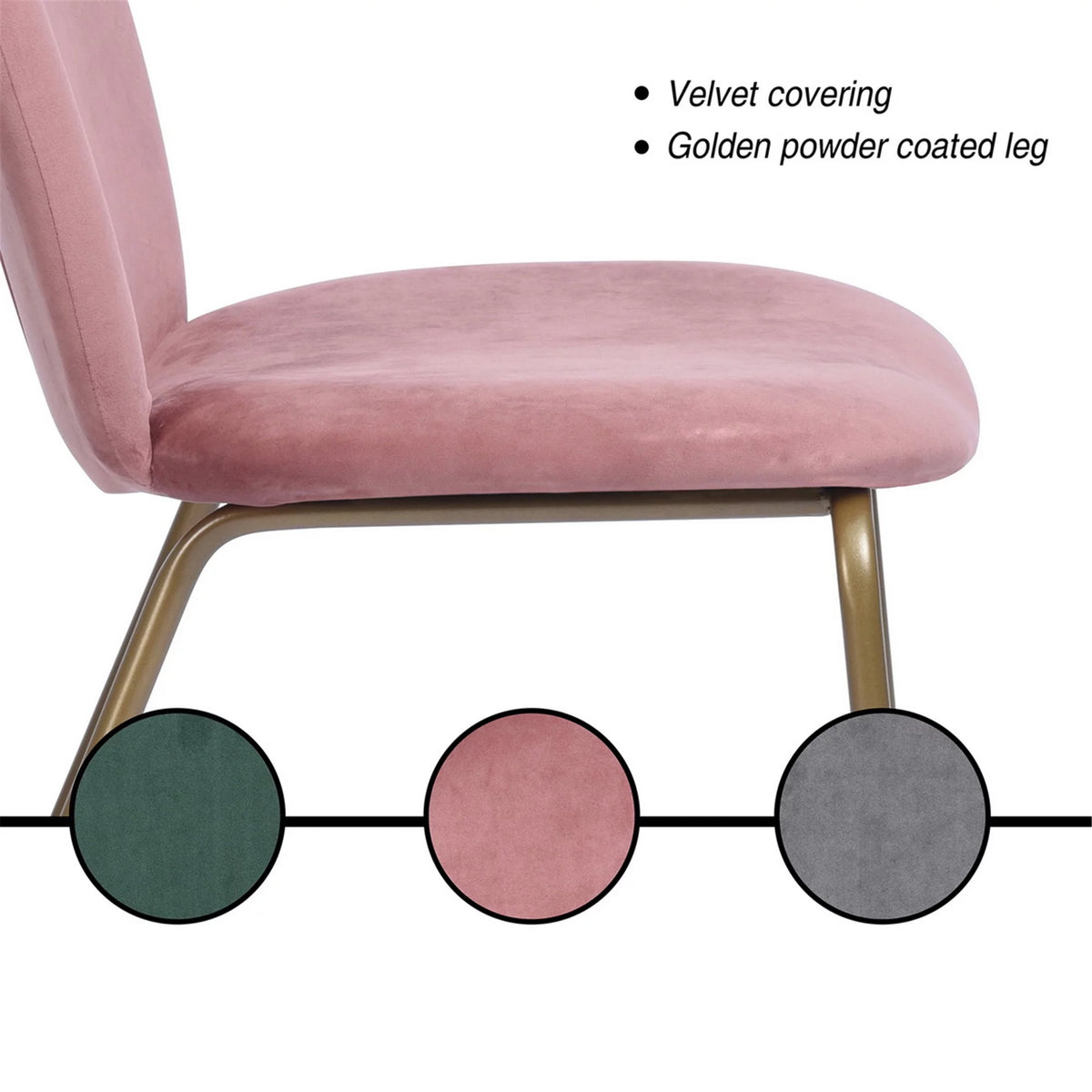 Velvet Dining Chair Set of 2 T353