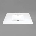 White 37x22 SinkTop with Widespread Faucet Hole F637198