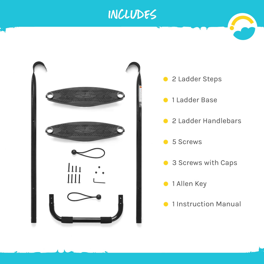 Heavy Duty 2 Step Trampoline Ladder, 38 x 16 x 2.5 inches P95191