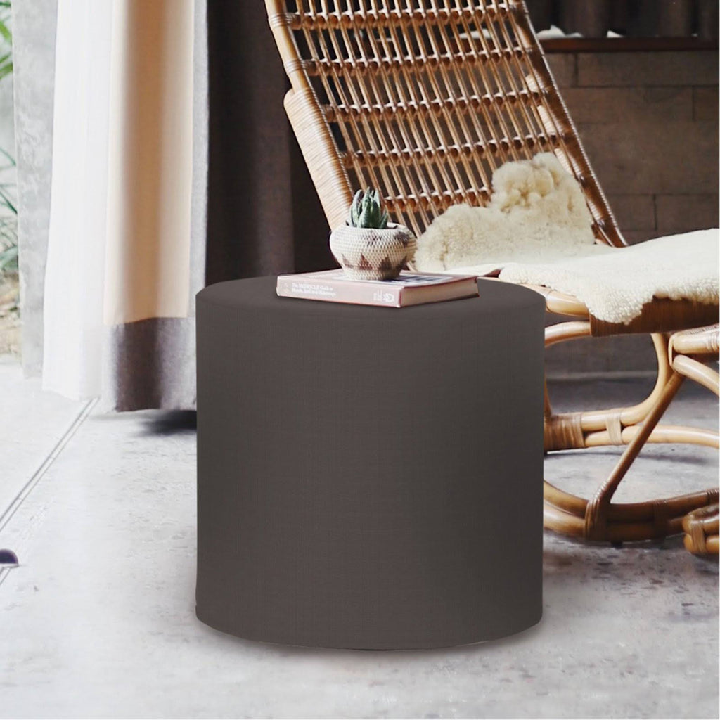 Turquoise Cylinder Ottoman N7164