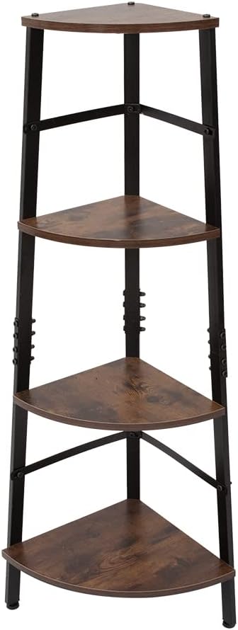 5-Tier Tall Bookcase in Rustic Brown N228