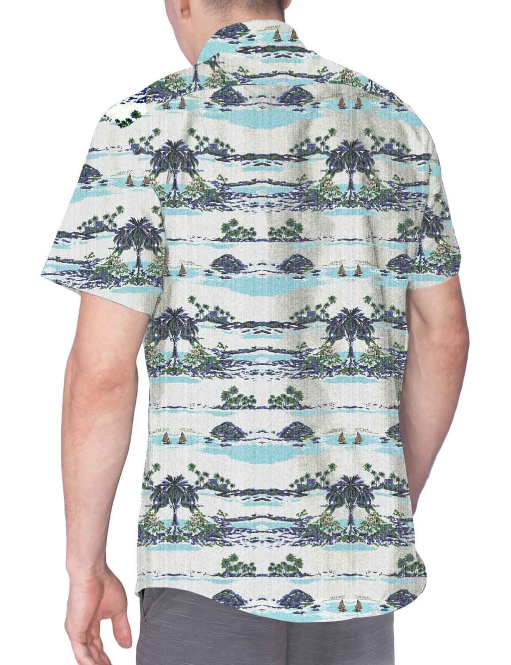 Men's Hawaiian Shirt 4-Pack Short Sleeve Button Down Cotton Blend Y87183