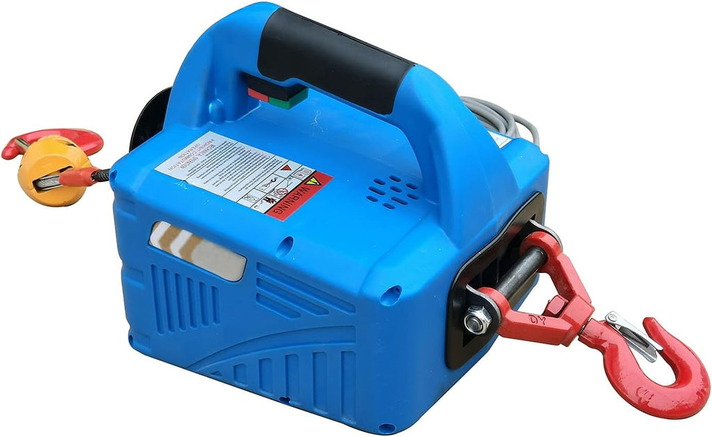 Electric Hoist Crane 992 Lb Capacity 25 Ft Wire Cable 110V Overhead Lift N2162