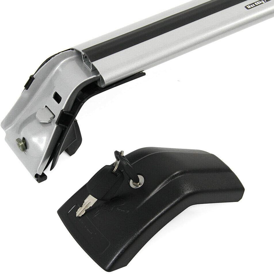 Lockable Cross Bars Carrier & Ski Snowboard Racks Kit Y7613
