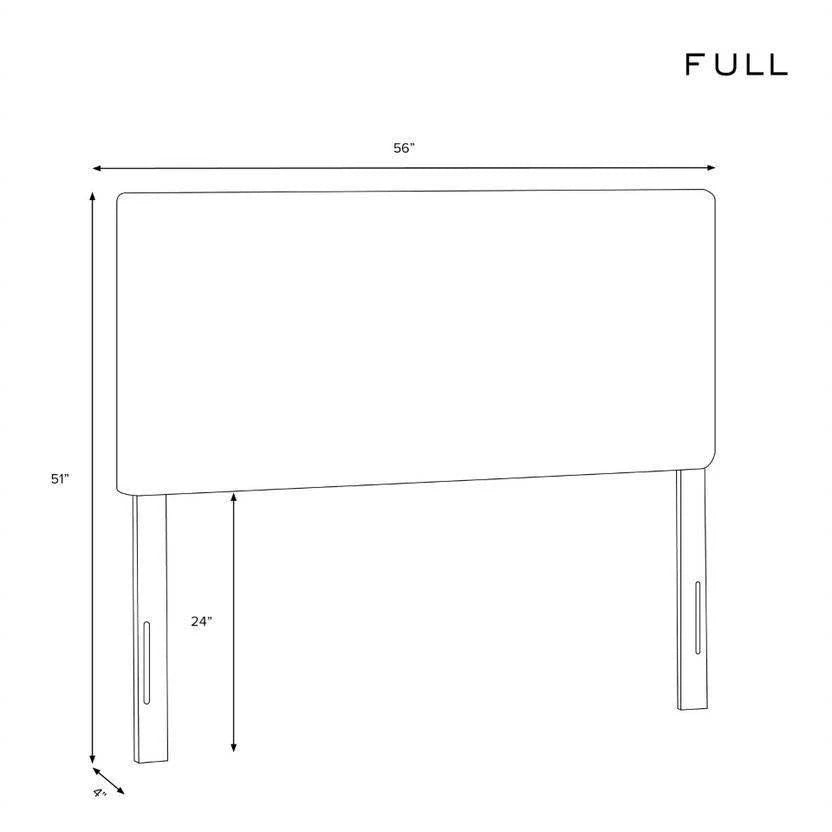 Box Seam Headboard Striped Black/White I427198
