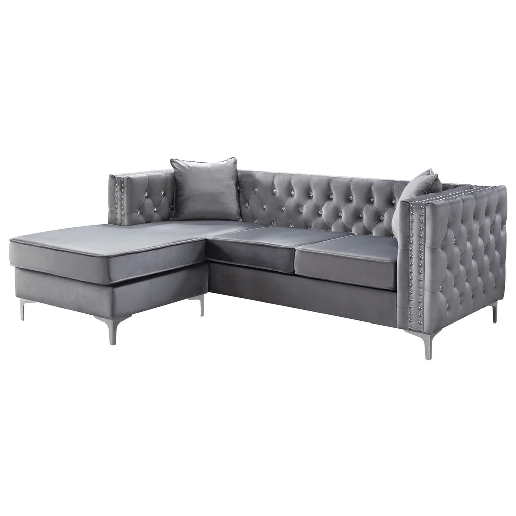 Gray Sofa Chaise Y44171