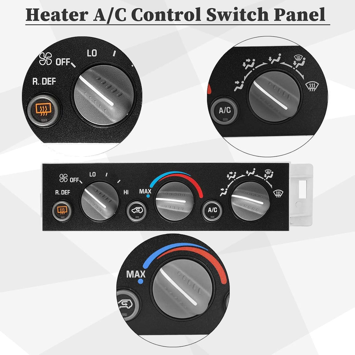 A/C Heater Climate Control Panel with Rear Defogger Pack of 2 T350