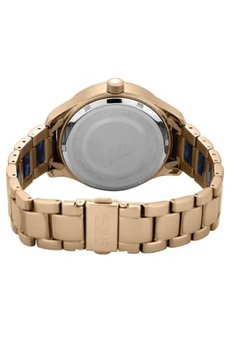 Stainless Steel Quartz Watch with Stainless-Steel Strap, Two Tone U3855