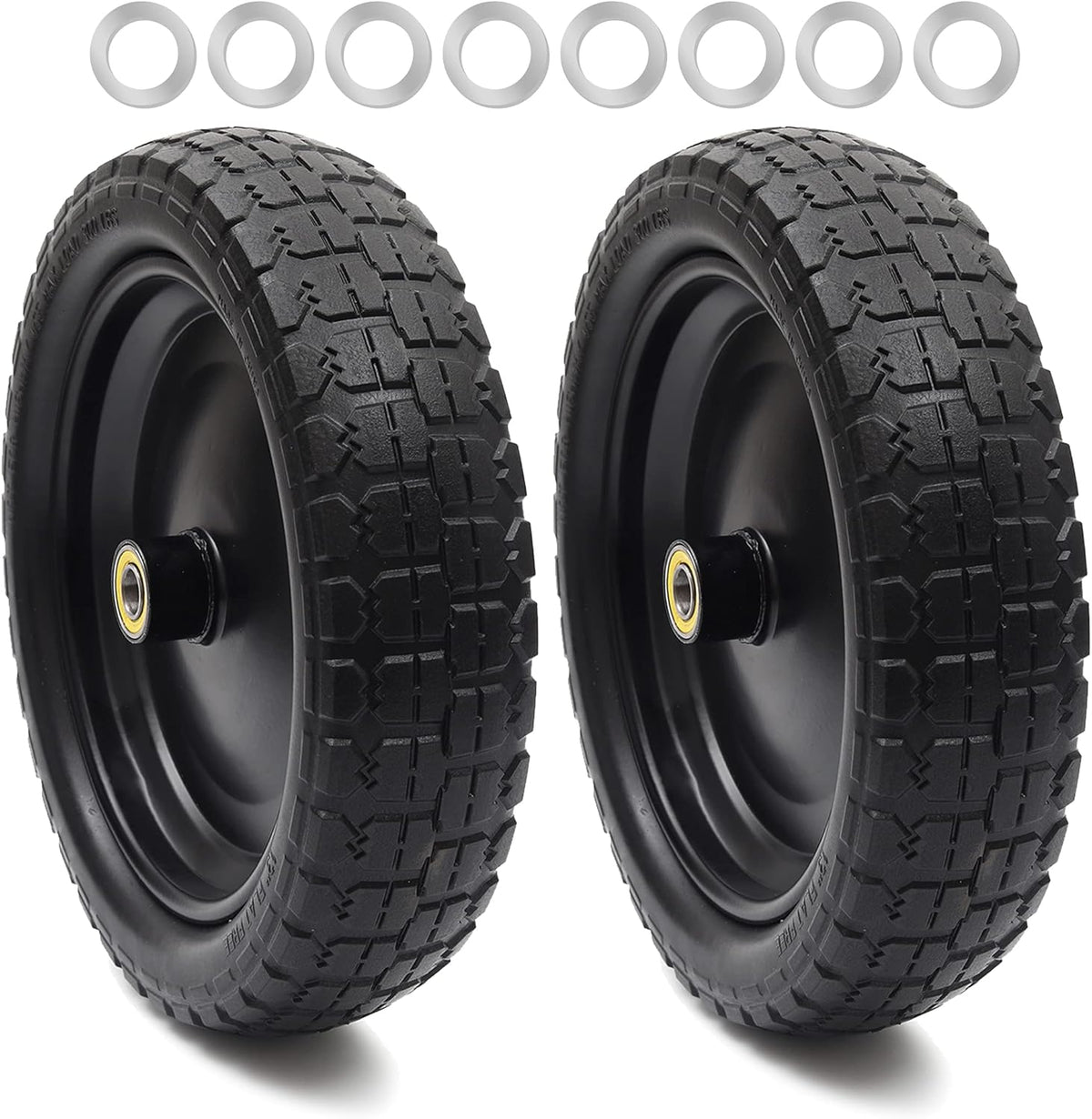 13'' Solid Polyurethane Flat-Free Tire and Wheel Assemblies P332102