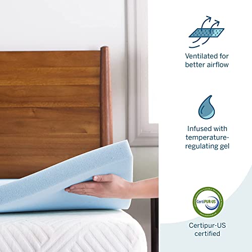 4 Inch Gel Memory Foam Mattress Topper Twin XL K445772