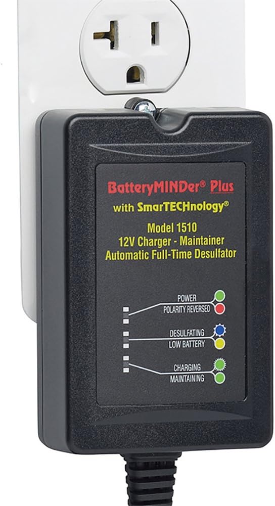 12 Volt 1.5 Amp Battery Charger Maintenance Charger Desulfator A61216