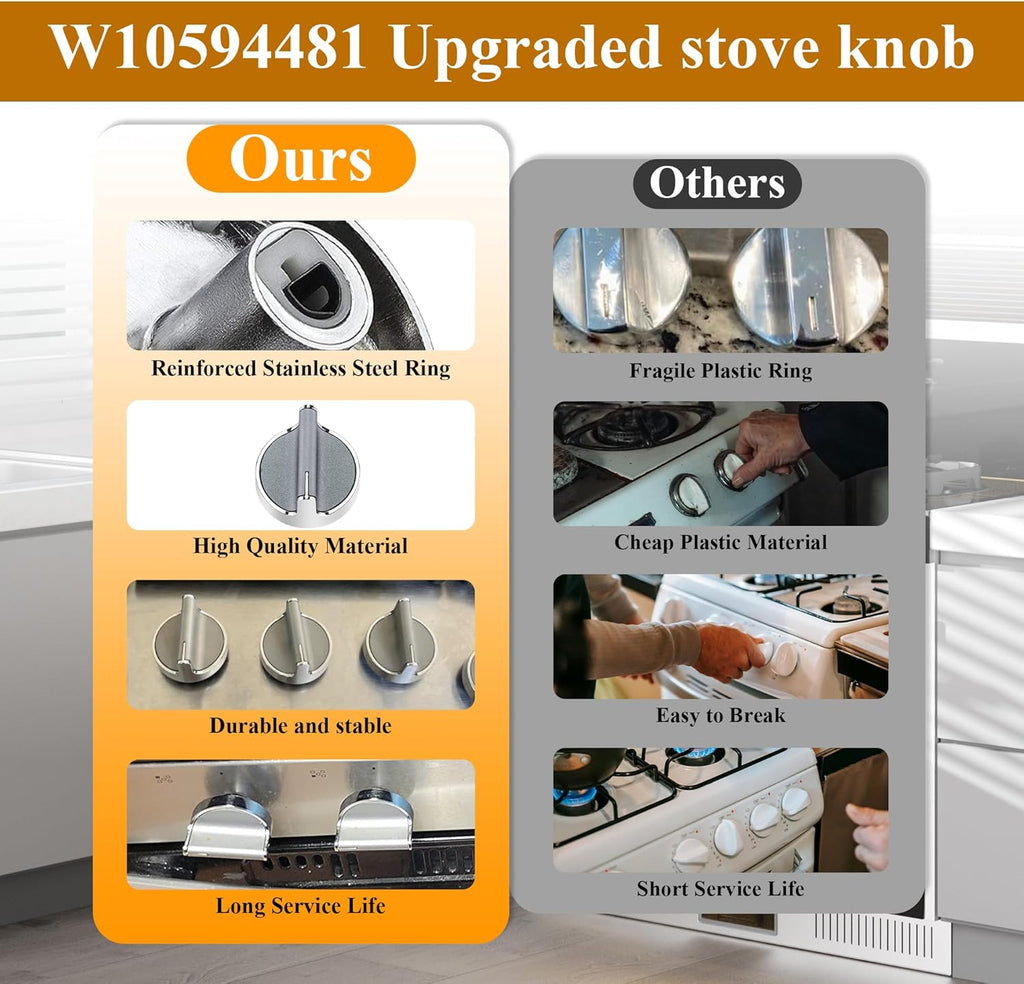 5 Pack Gas Stove Range Knobs A65417