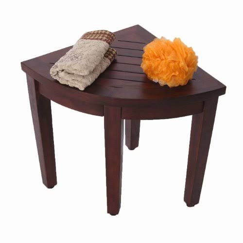 Teak Corner Shower Seat Stool Bench N55331